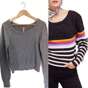 Free People Complete Me Grey Alpaca Blend Sweater